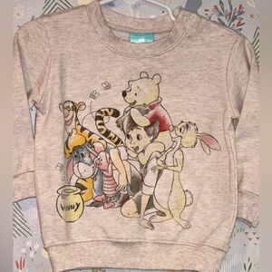Disney Winnie the Pooh and Friends Vintage Look Classic Crewneck Sweatshirt
